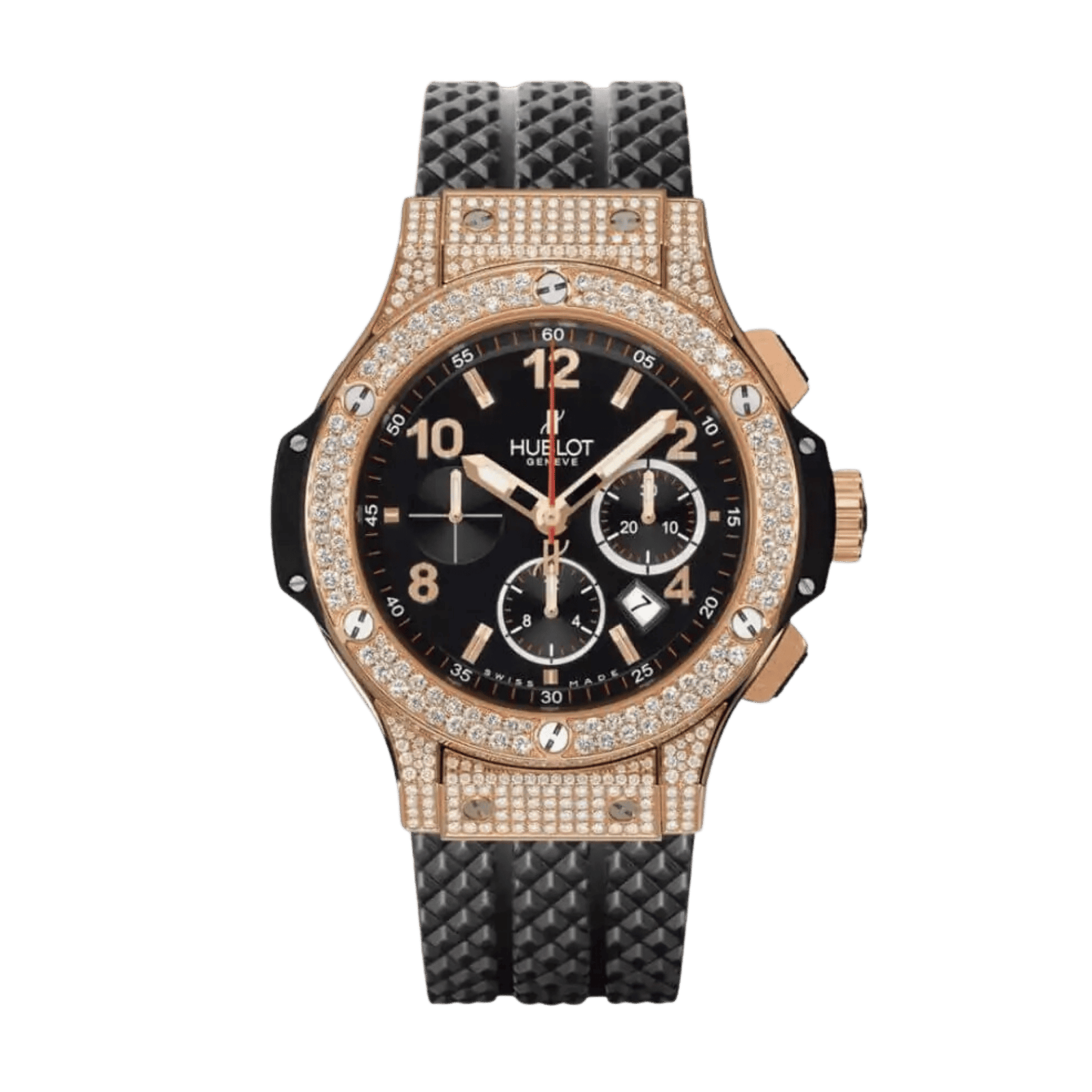 06ebb1496fab7e0dbc4b6ef968297398.png Big Bang Rose Gold Diamond Black Dial 44mm - Image 1