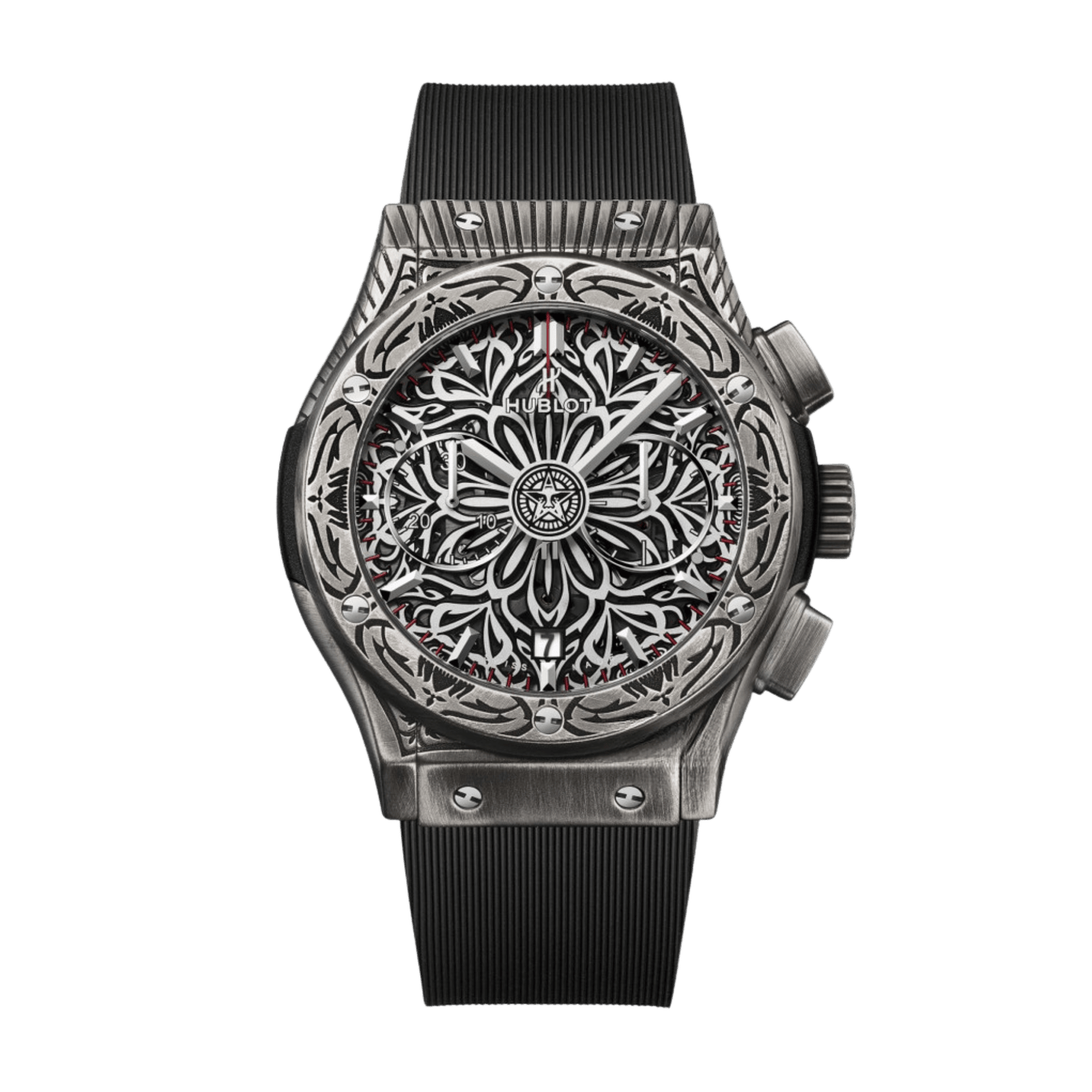 072a904827b0b07943eddf4ea2c2c064.png Classic Fusion "Shepard Fairey" Titanium Silver Dial 45mm - Image 1