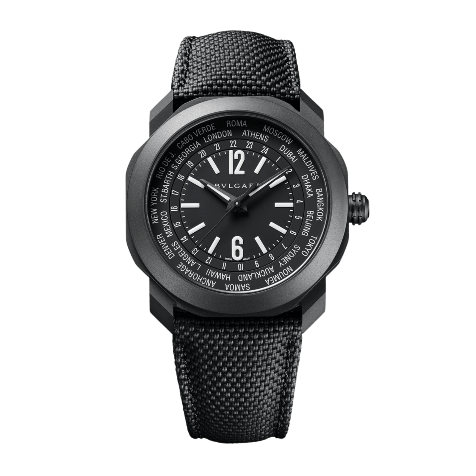 20abf586899a5deb854f4bff6f29b5a7.png Octo Roma Worldtimer Carbon Black Dial 41mm - Image 1