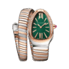 Serpenti Tubogas Rose Gold & Steel Diamond Green Dial 35mm