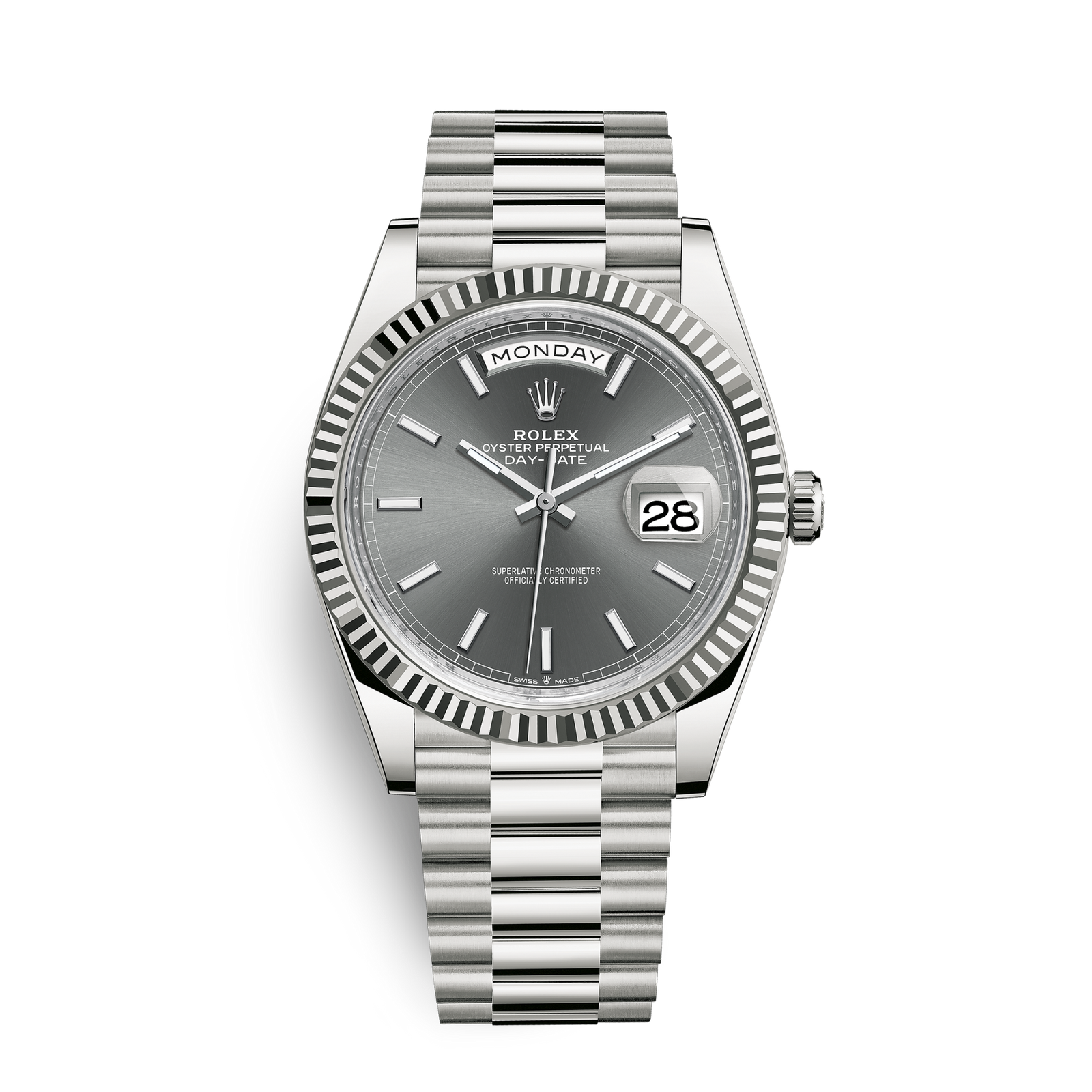 307c0fccc563b02900203ab19630921e.png Day-Date White Gold Grey Dial 40mm - Image 1