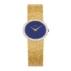 Oval Yellow Gold Diamond Blue Dial 36mm