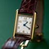Vintage Tank Must de Cartier Silver with Gold Plated White Dial 20mm - Image 2