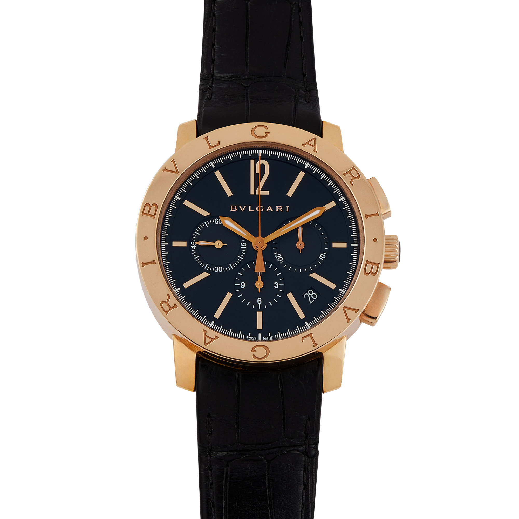 4ae56d0f73dcc006ce9fce26c6949897.webp Bulgari Velocissimo Chronograph Rose Gold Black Dial 41mm - Image 1