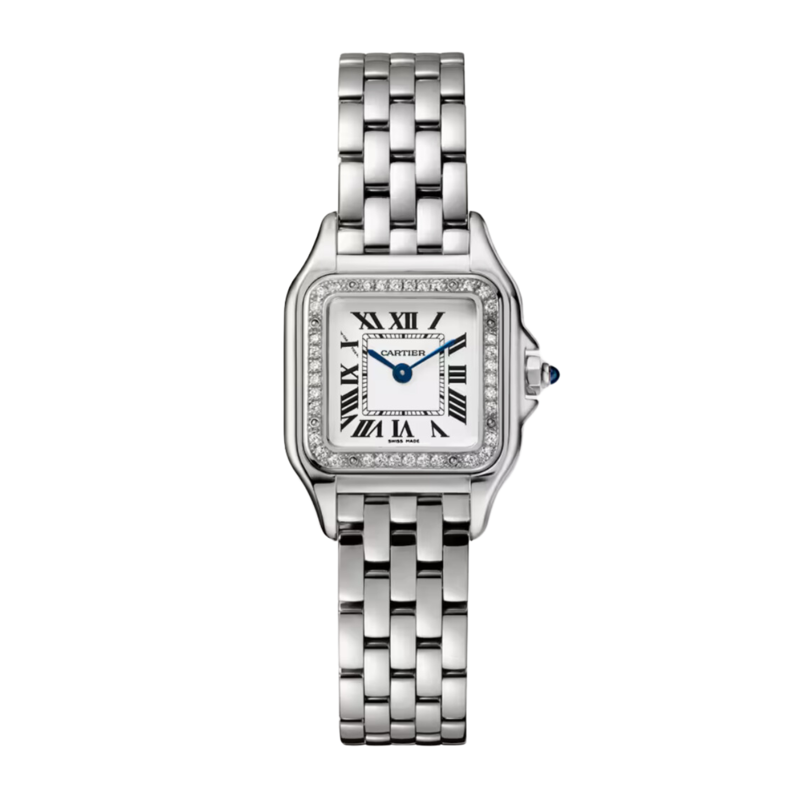 4e629b8f39ff6b5b85306dd5a38668e2.png Panthère de Cartier mm Steel White Dial 22mm - Image 1