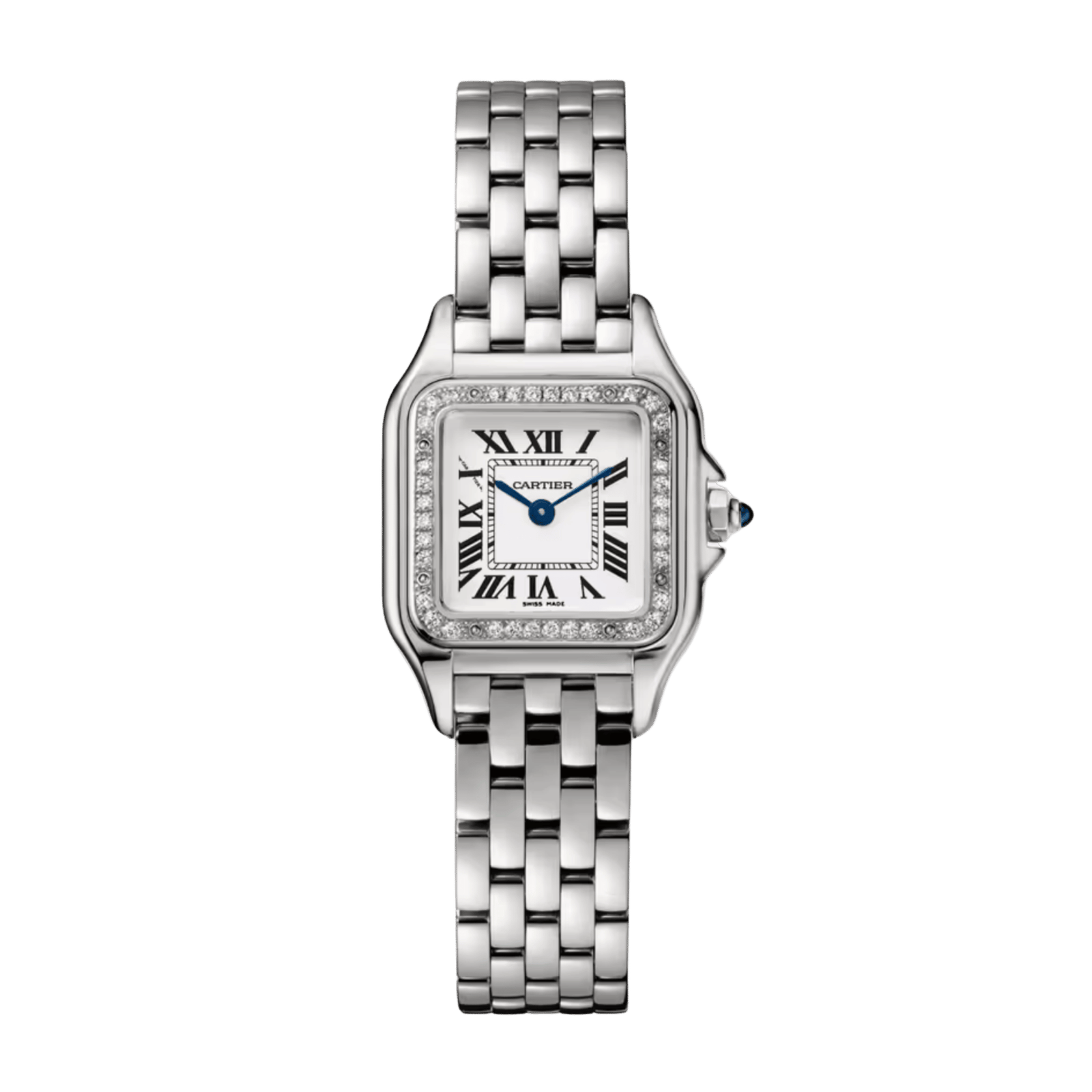 5079feab3d5b11d0cacf65bf7bd7ea34.png Panthère de Cartier Steel Diamond Silver Dial 30mm - Image 1
