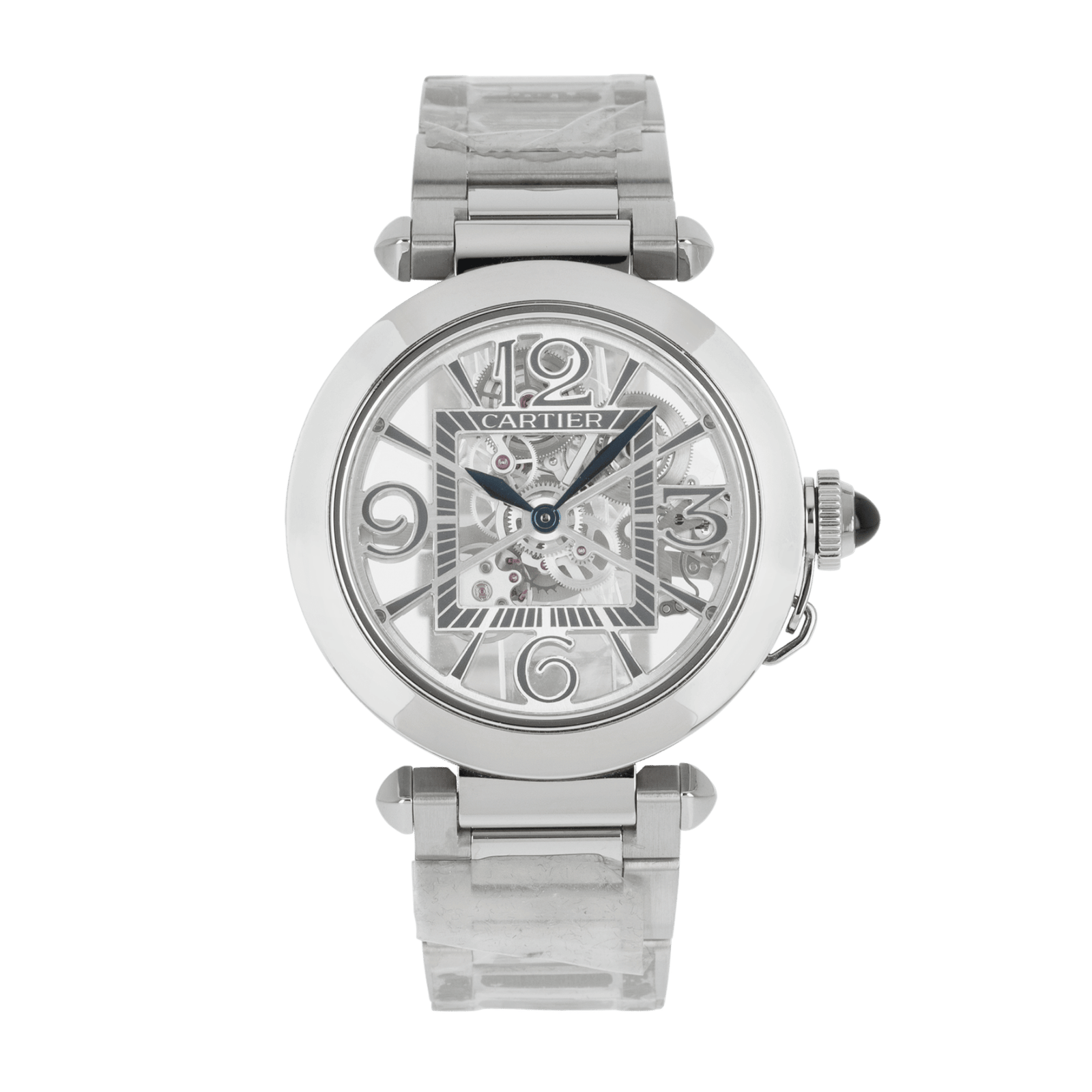 558759d63b46e65f7a5064ef4b7637b3.png Pasha de Cartier Steel Skeleton Dial 41mm - Image 1