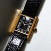 Vintage Tank Vermeil Gold Plated Black Dial 21mm - Image 2