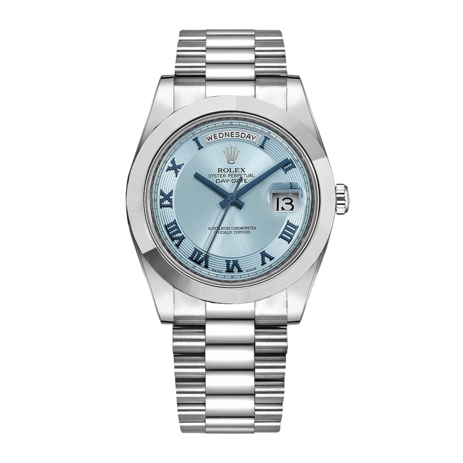 6a314982f5cbc85f5237142e06e5b79a.png Day-Date II Platinum Blue Dial 41mm - Image 1
