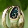 Serpenti Tubogas Rose Gold & Steel Diamond Green Dial 35mm - Image 3