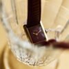 Vintage Tank Must Vermeil Gold Plated Silver Burgundy Dial 21mm - Image 2
