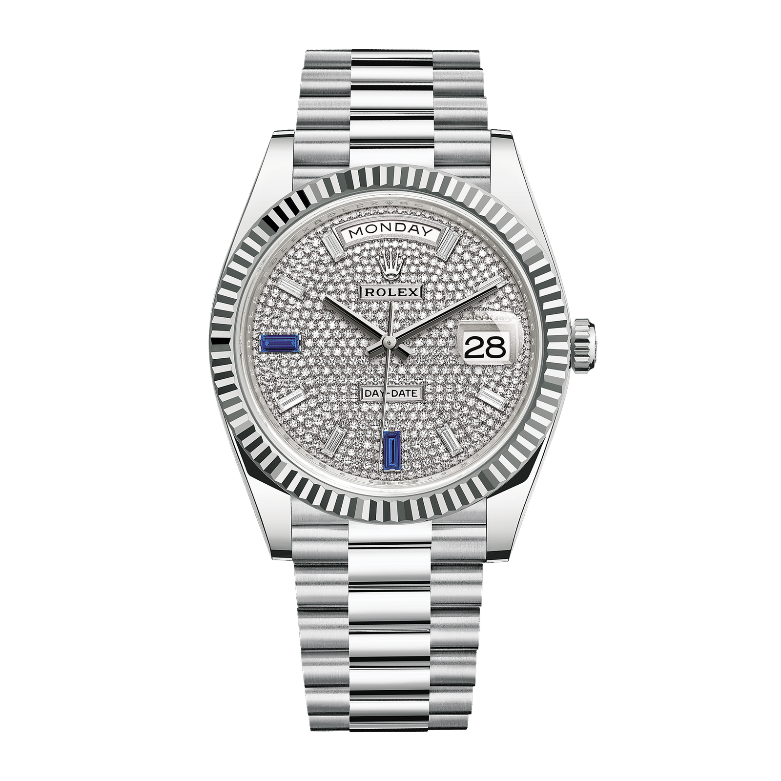 9b7f74735606f5668408d8af79be23e7.png Day-Date Platinum Pave Dial 40mm - Image 1