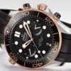 Seamaster Diver 300m Chronograph Rose Gold & Steel Black Dial 44mm - Image 3