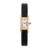 Tank Mini Allongée Quartz Yellow Gold White Dial 28mm
