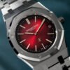 Royal Oak "Jumbo" Extra-Thin Platinum & Titanium Red Dial 39mm - Image 3