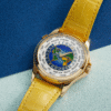 Complications World Time Yellow Gold Cloisonne Enamel USA Europe Map Double Sealed 39mm - Image 2