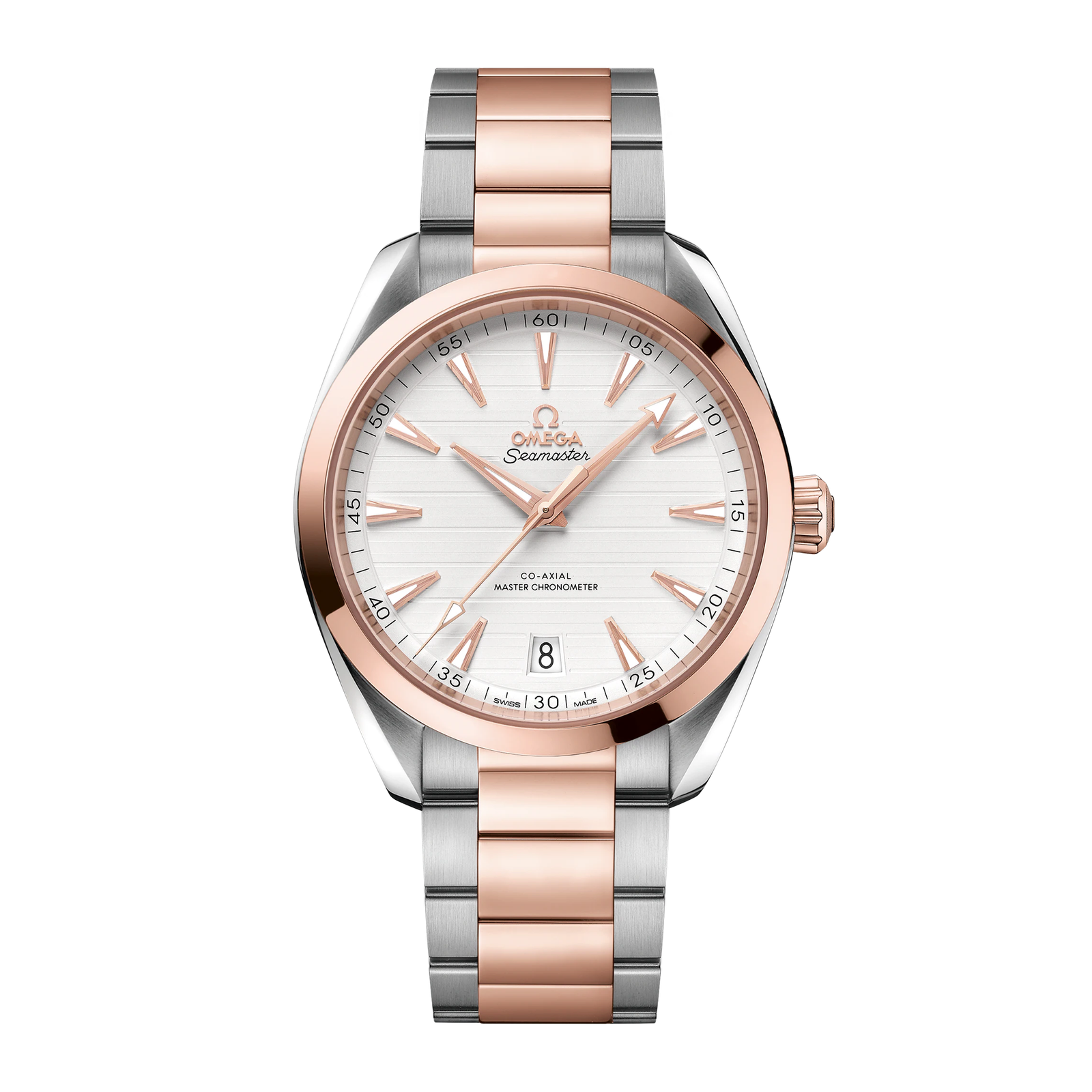 b58ff368bb80fc60e438af7739e1ffc3.png Aqua Terra Rose Gold & Steel Silver Dial 41mm - Image 1