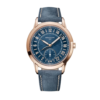 Calatrava Travel Time 24 Hour Rose Gold Blue Dial 42mm