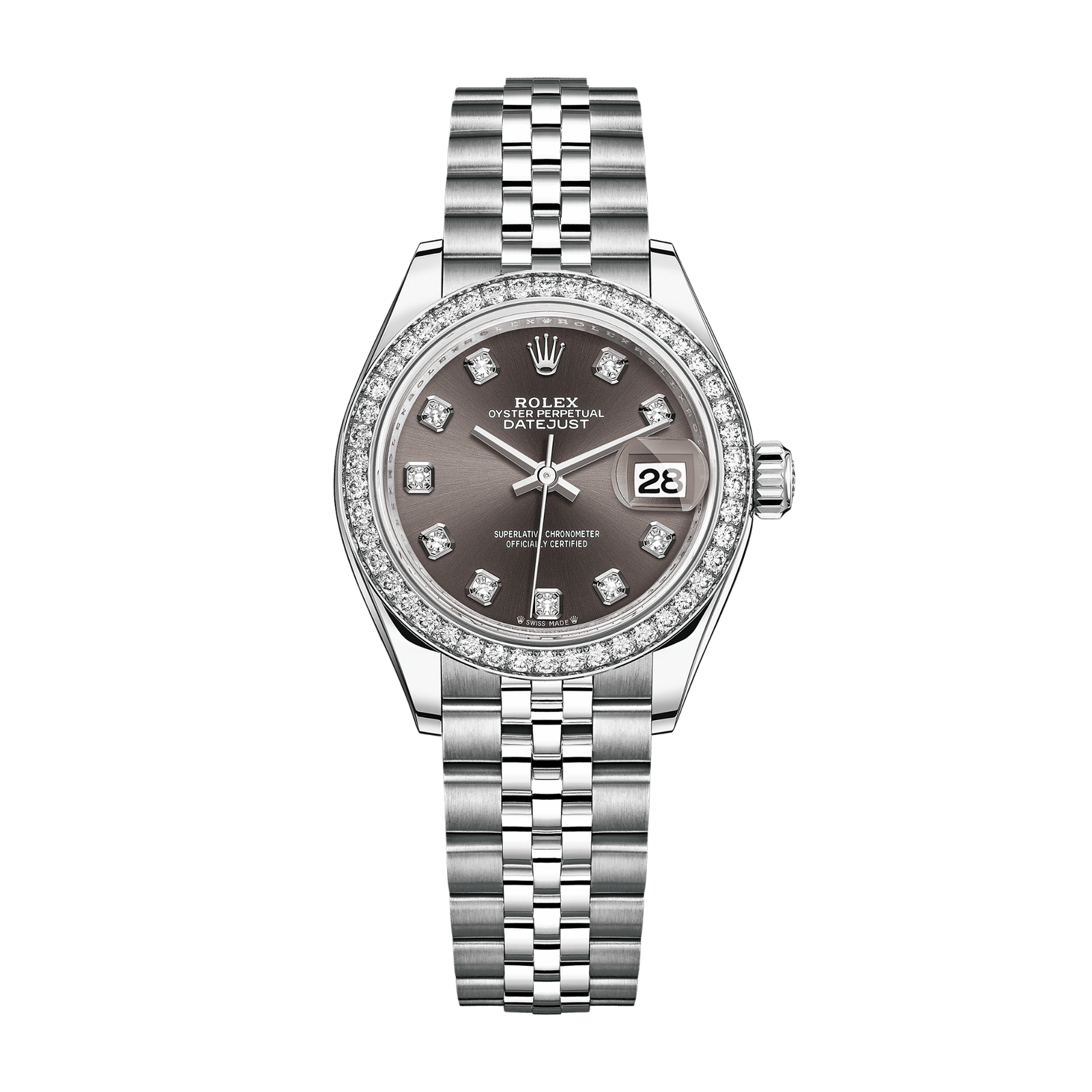 b92d6e48269fe897846cef26e40029df.png Lady-Datejust Steel Diamond Jubilee Grey Dial 28mm - Image 1
