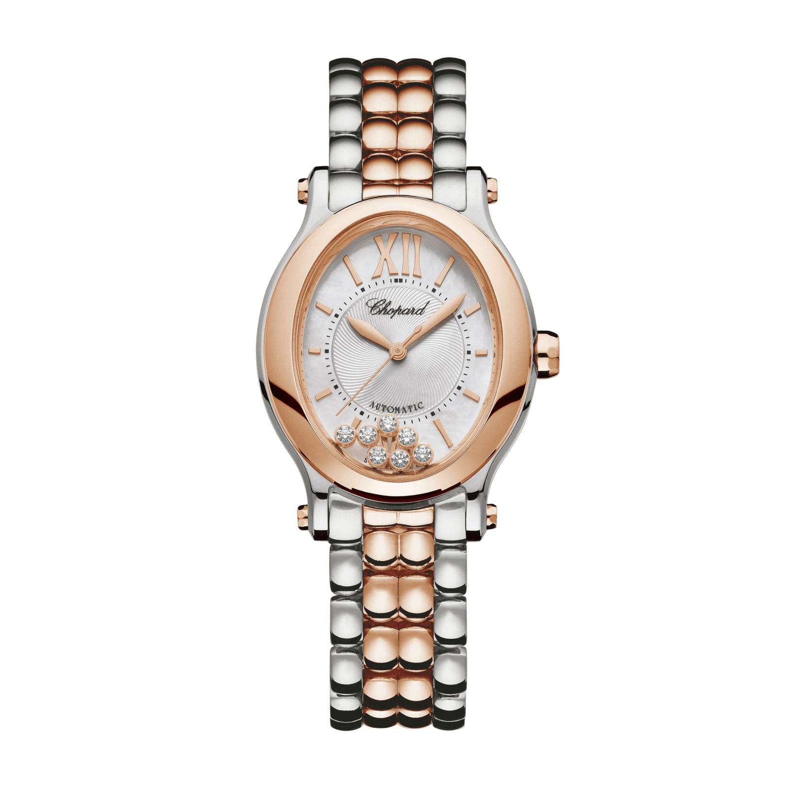 c0fa653d7c875ee7541c1fa9a82102d8.png Happy Sport Rose Gold & Steel Silver Dial 29mm - Image 1
