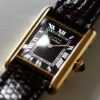 Vintage Tank Vermeil Gold Plated Black Dial 21mm - Image 4