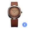 Geneva Time Only "Marrone" Rose Gold Brass Dial 38mm
