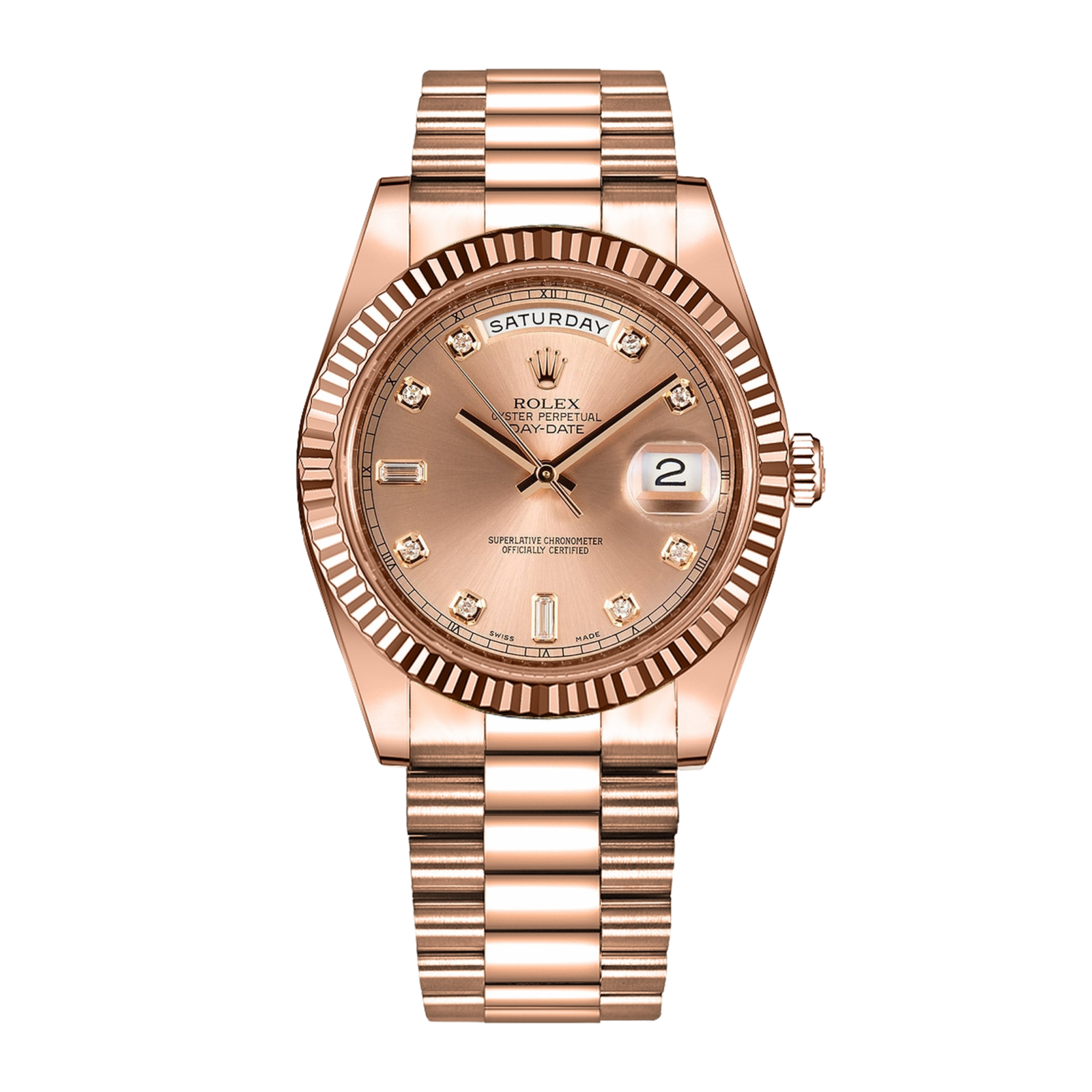 cb979cc0e9869a53cc0c240ebcfb8e9a.png Day-Date II Rose Gold Pink Dial 41mm - Image 1