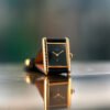 Vintage Tank Vermeil Gold Plated Black Dial 21mm - Image 2
