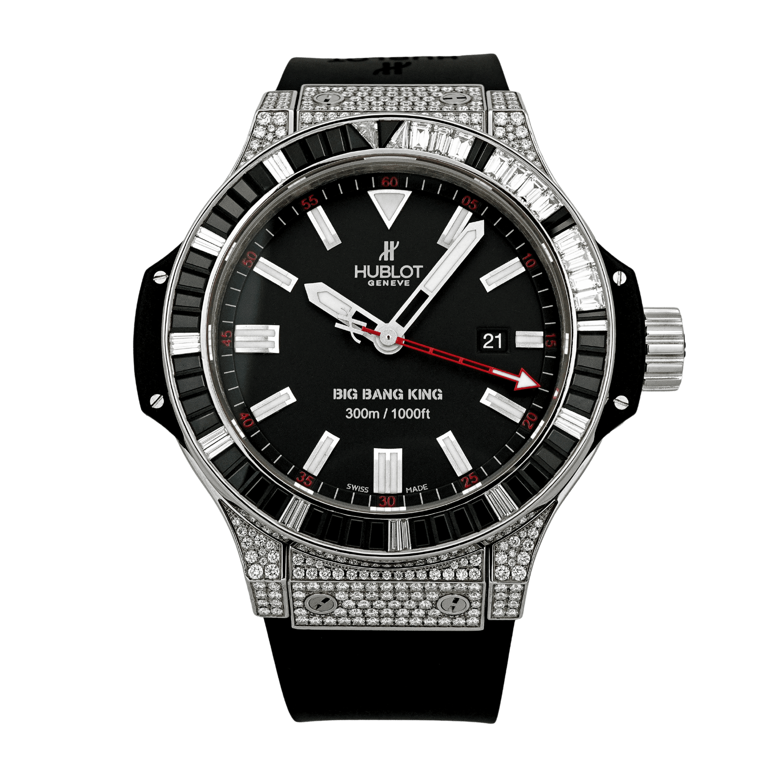 e554c9101290a5d8689eb6c7dcf80a04.png Big Bang King White Gold Diamond Black Dial 48mm - Image 1