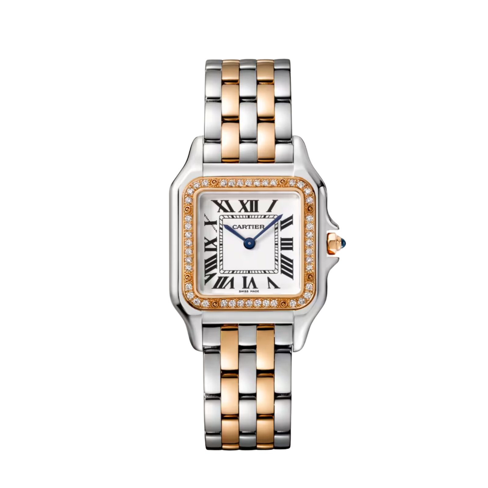 f46fa6ab0c2c4637ff74e7df92340ce3.png Panthère de Cartier Rose Gold & Steel Diamond Silver Dial 29mm - Image 1