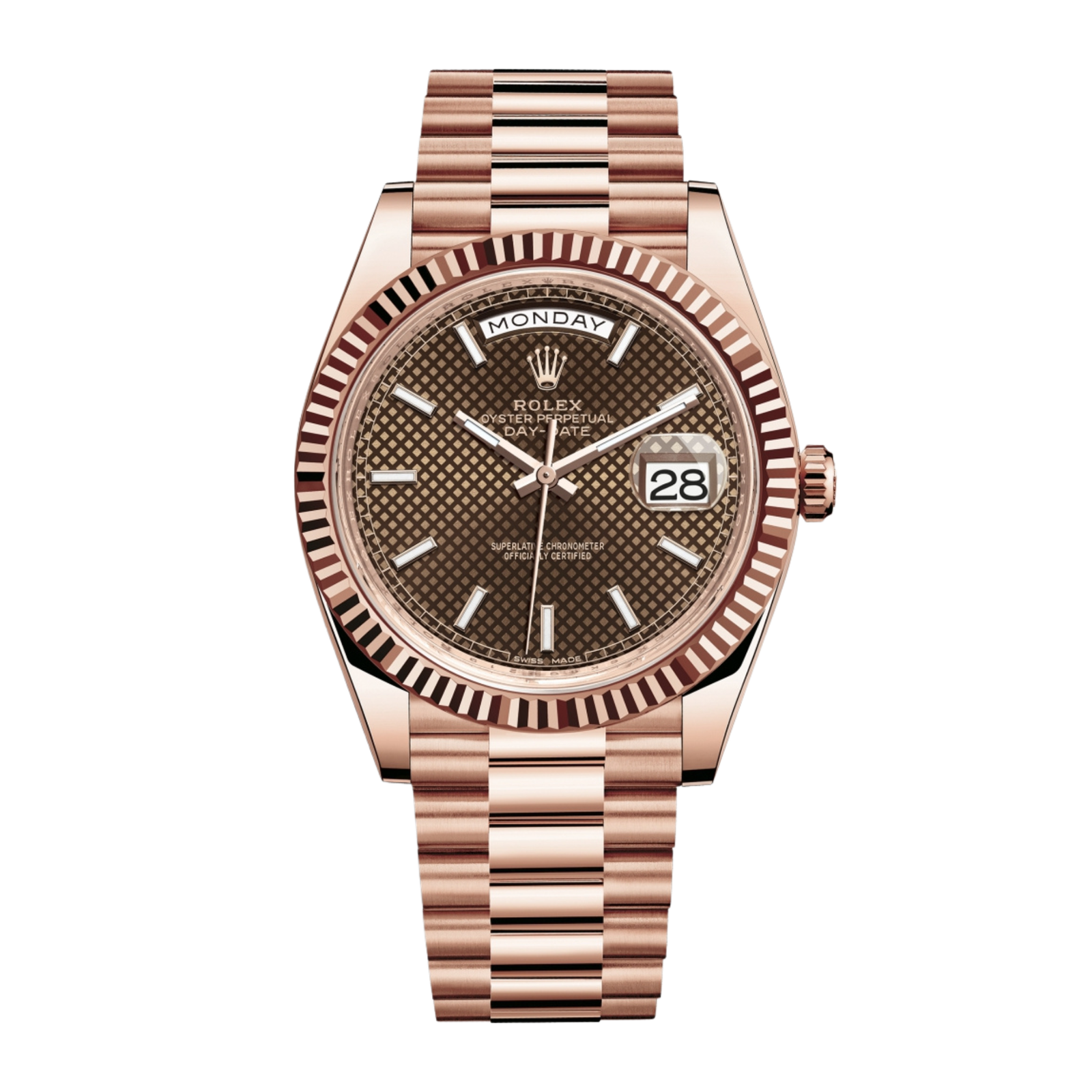 f9957abc0d307ad262d3eabdc670686b.png Day-Date 40 Rose Gold Brown Dial 40mm - Image 1